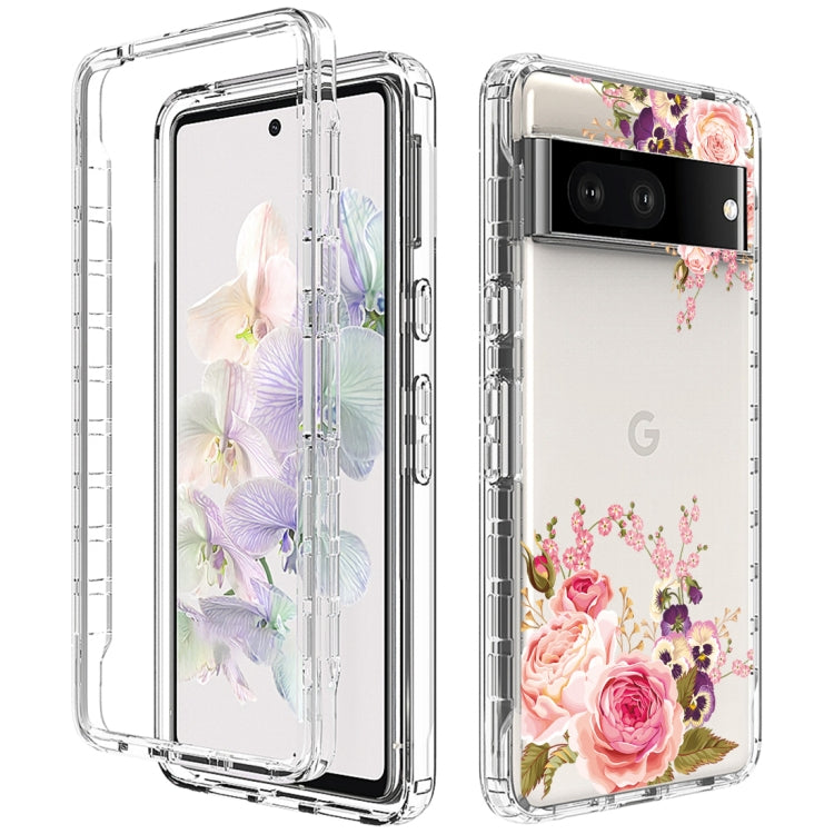 For Google Pixel 6a PC+TPU Transparent Painted Phone Case