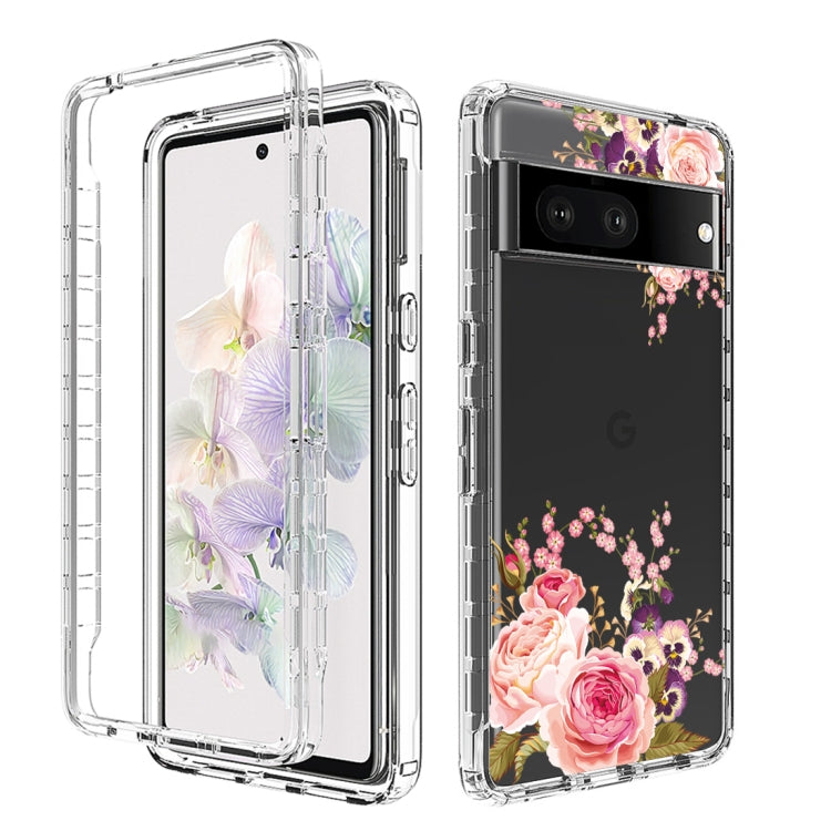 For Google Pixel 6a PC+TPU Transparent Painted Phone Case