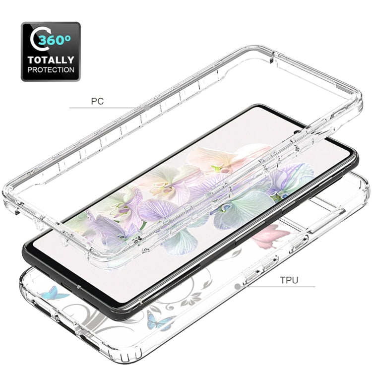 For Google Pixel 6a PC+TPU Transparent Painted Phone Case