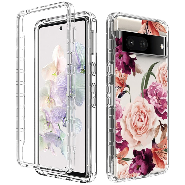 For Google Pixel 6a PC+TPU Transparent Painted Phone Case
