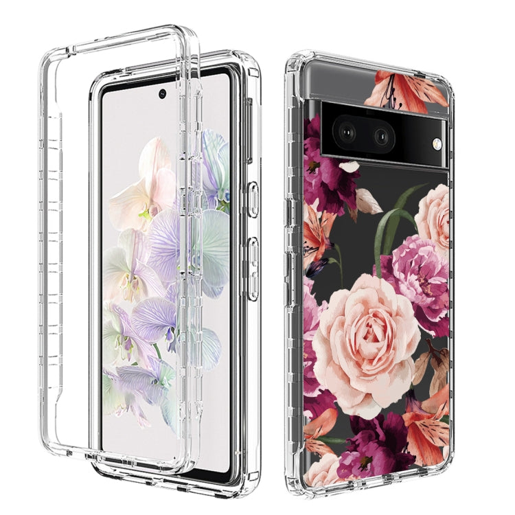 For Google Pixel 6a PC+TPU Transparent Painted Phone Case