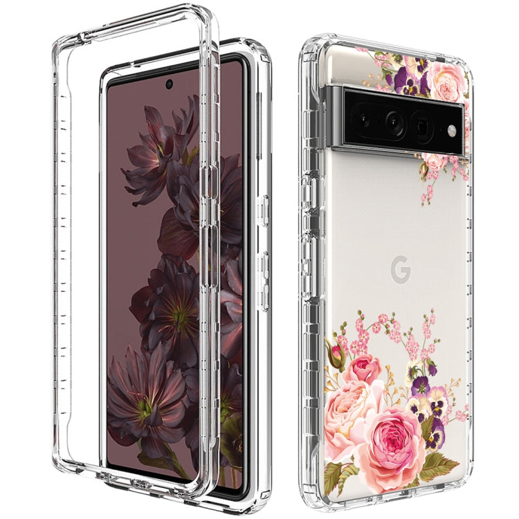 For Google Pixel 7 Pro PC+TPU Transparent Painted Phone Case
