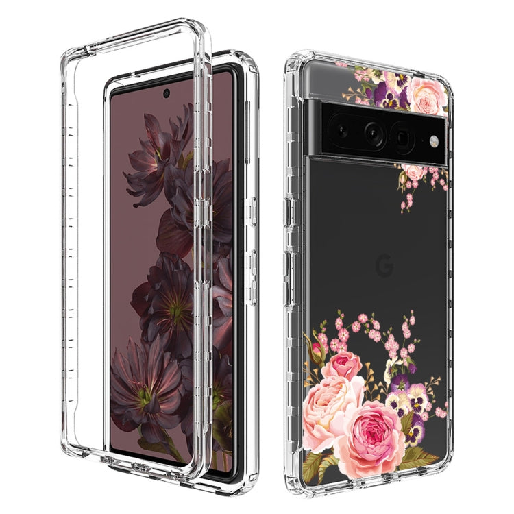 For Google Pixel 7 Pro PC+TPU Transparent Painted Phone Case
