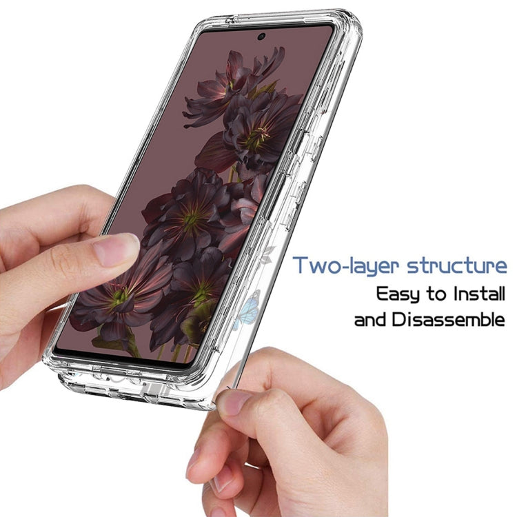For Google Pixel 7 Pro PC+TPU Transparent Painted Phone Case