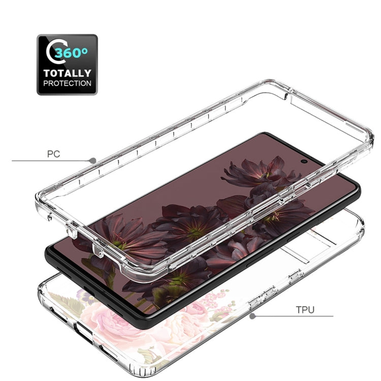 For Google Pixel 7 Pro PC+TPU Transparent Painted Phone Case