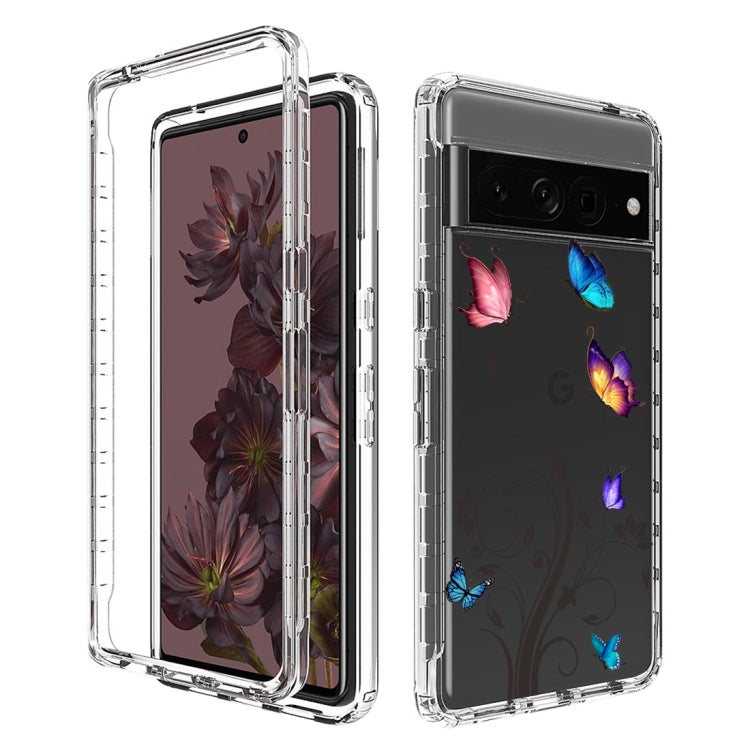 For Google Pixel 7 Pro PC+TPU Transparent Painted Phone Case
