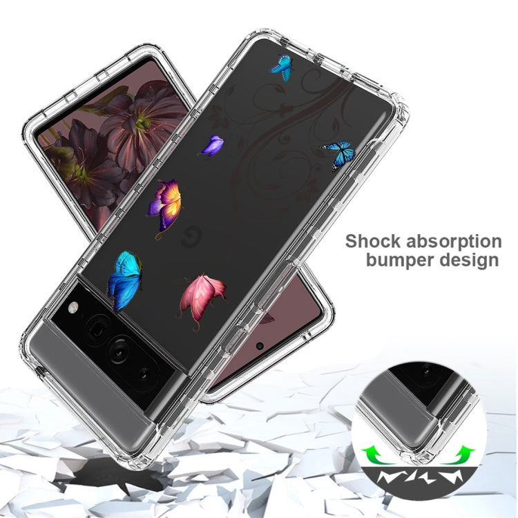 For Google Pixel 7 Pro PC+TPU Transparent Painted Phone Case