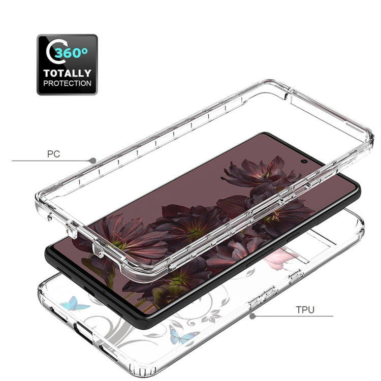 For Google Pixel 7 Pro PC+TPU Transparent Painted Phone Case