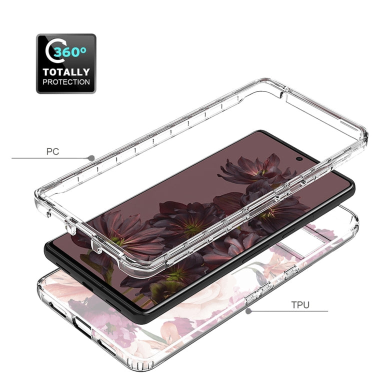For Google Pixel 7 Pro PC+TPU Transparent Painted Phone Case