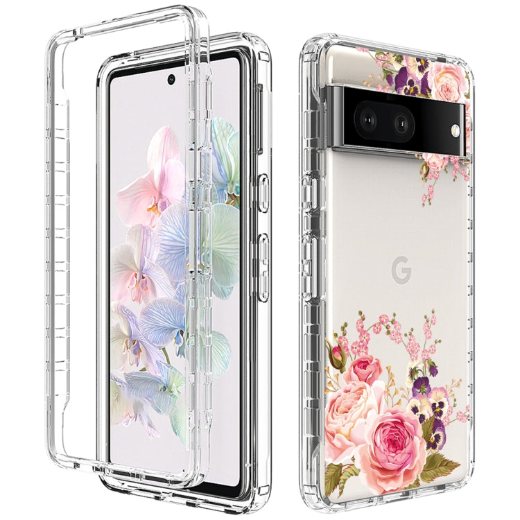 For Google Pixel 7 PC+TPU Transparent Painted Phone Case