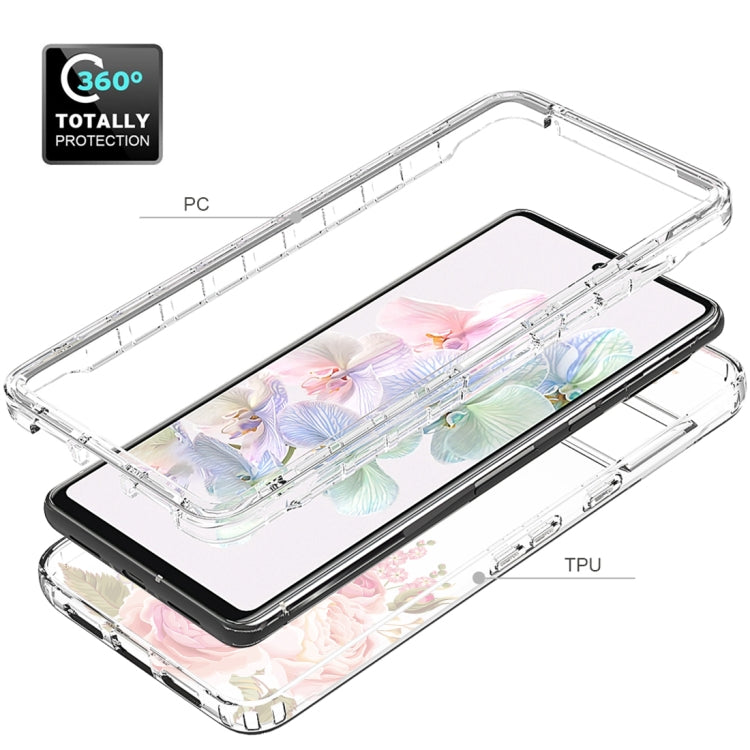 For Google Pixel 7 PC+TPU Transparent Painted Phone Case