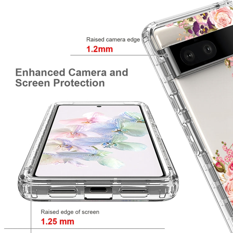 For Google Pixel 7 PC+TPU Transparent Painted Phone Case