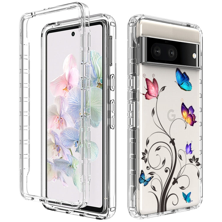 For Google Pixel 7 PC+TPU Transparent Painted Phone Case