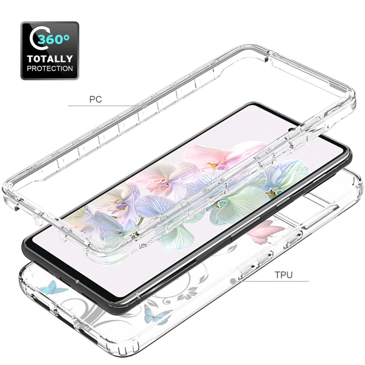 For Google Pixel 7 PC+TPU Transparent Painted Phone Case