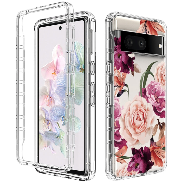 For Google Pixel 7 PC+TPU Transparent Painted Phone Case