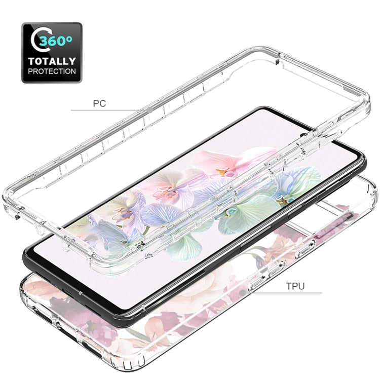 For Google Pixel 7 PC+TPU Transparent Painted Phone Case