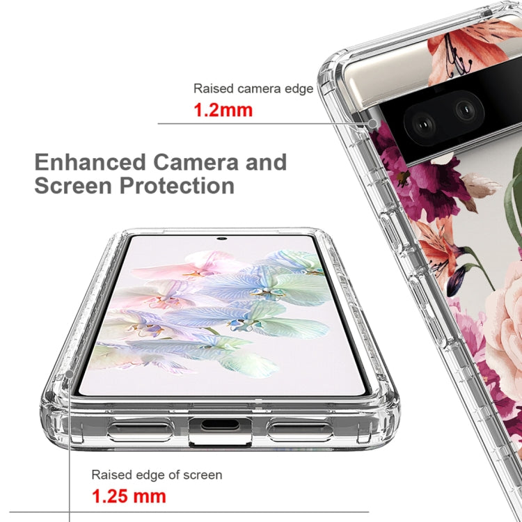 For Google Pixel 7 PC+TPU Transparent Painted Phone Case