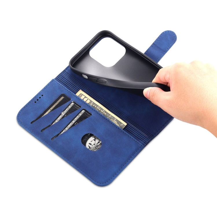 For iPhone 14 Pro Max AZNS Skin Feel Calf Texture Horizontal Flip Leather Case