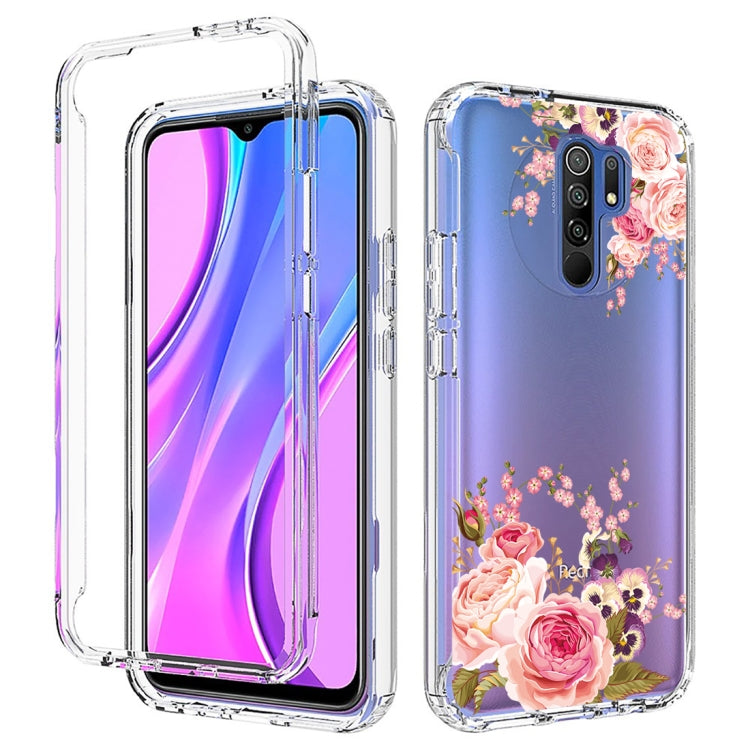 For Xiaomi Redmi 9 PC+TPU Transparent Painted Phone Case