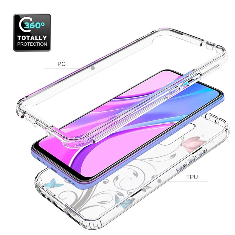 For Xiaomi Redmi 9 PC+TPU Transparent Painted Phone Case