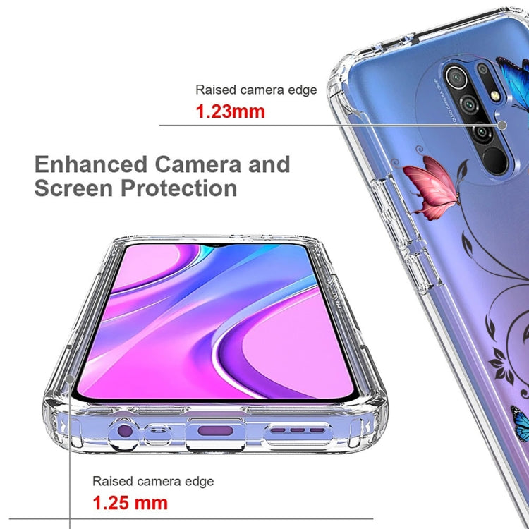 For Xiaomi Redmi 9 PC+TPU Transparent Painted Phone Case