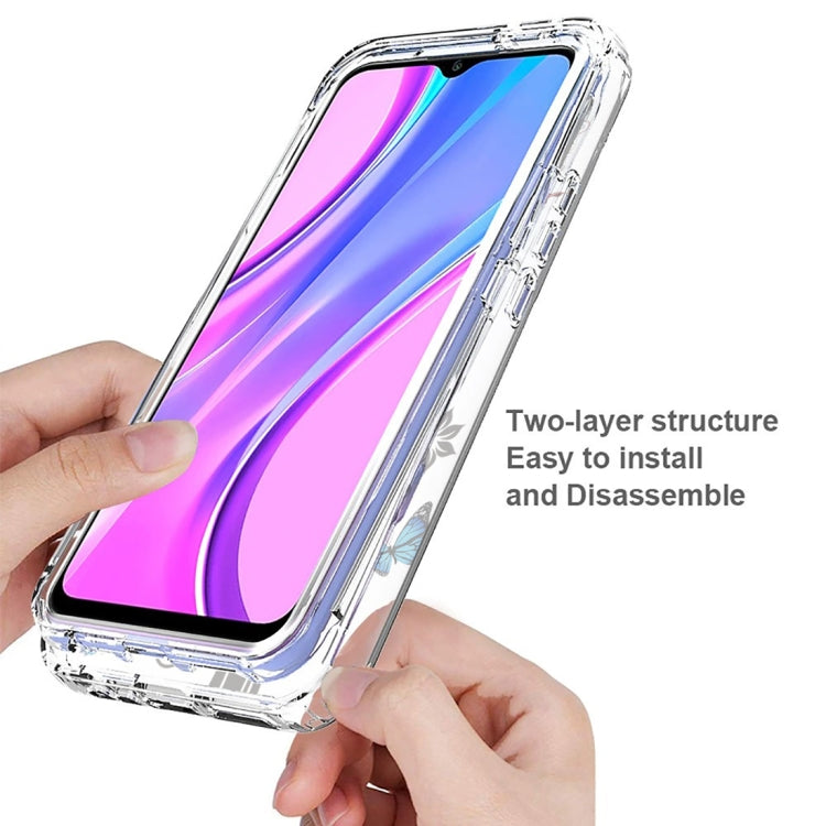 For Xiaomi Redmi 9 PC+TPU Transparent Painted Phone Case