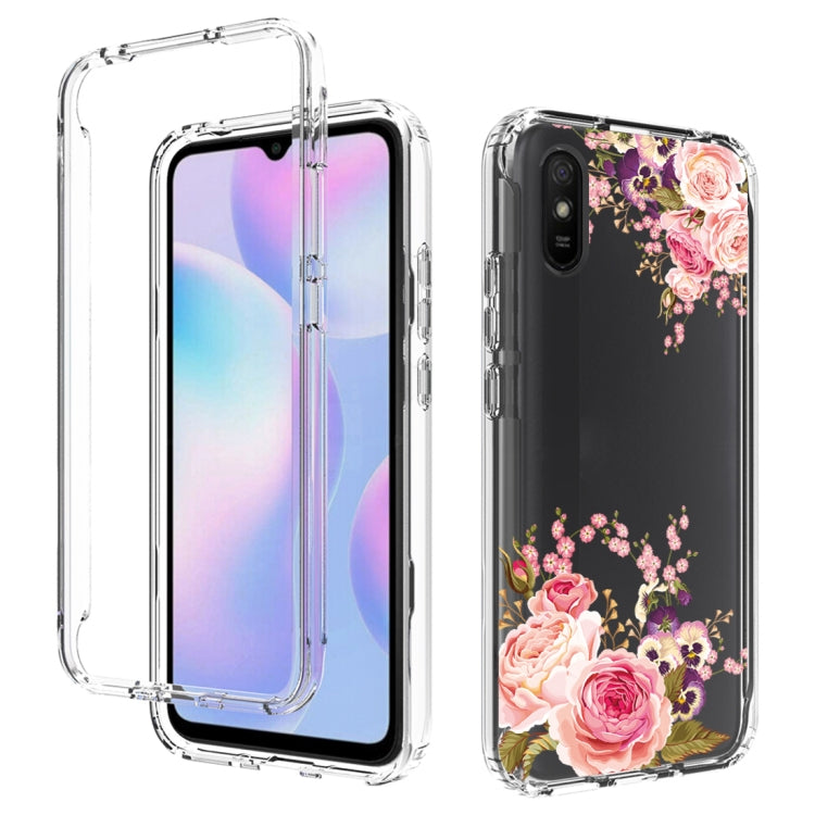 For Xiaomi Redmi 9A PC+TPU Transparent Painted Phone Case