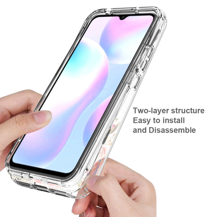 For Xiaomi Redmi 9A PC+TPU Transparent Painted Phone Case