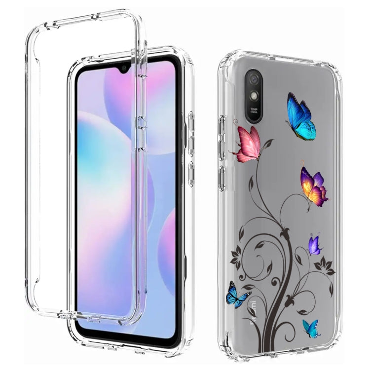 For Xiaomi Redmi 9A PC+TPU Transparent Painted Phone Case
