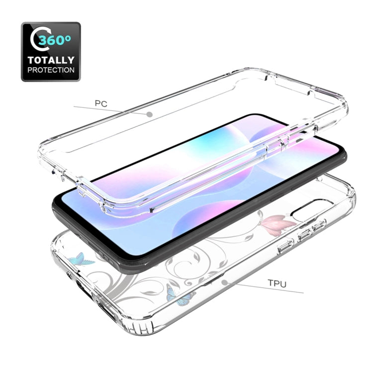 For Xiaomi Redmi 9A PC+TPU Transparent Painted Phone Case