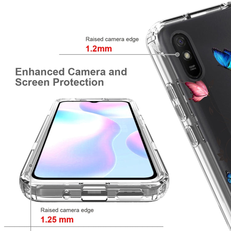 For Xiaomi Redmi 9A PC+TPU Transparent Painted Phone Case