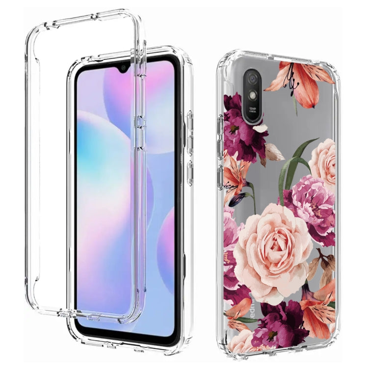 For Xiaomi Redmi 9A PC+TPU Transparent Painted Phone Case