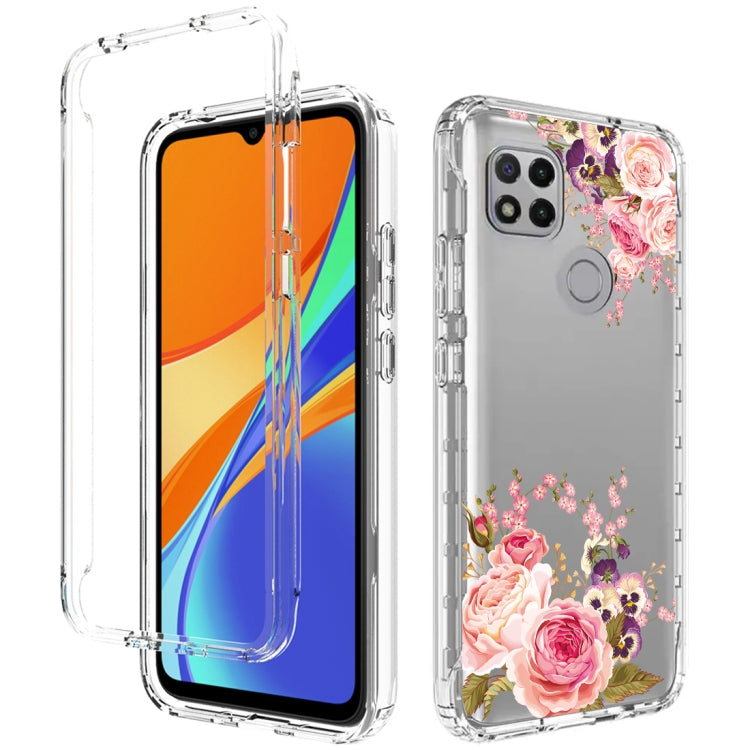 For Xiaomi Redmi 9C PC+TPU Transparent Painted Phone Case