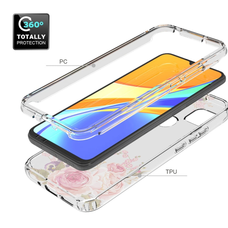 For Xiaomi Redmi 9C PC+TPU Transparent Painted Phone Case