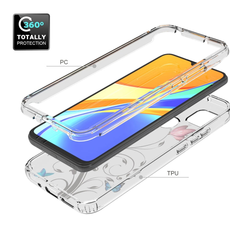 For Xiaomi Redmi 9C PC+TPU Transparent Painted Phone Case