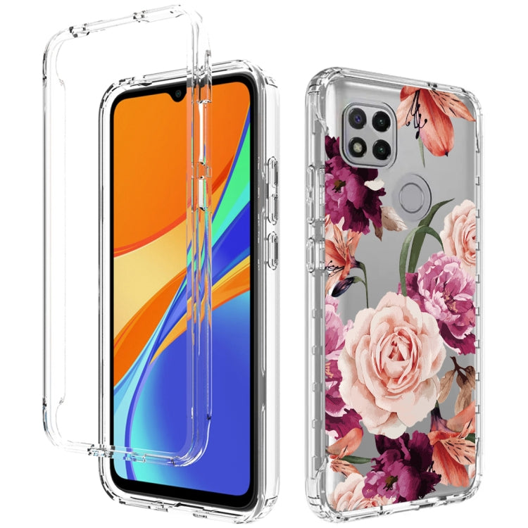 For Xiaomi Redmi 9C PC+TPU Transparent Painted Phone Case