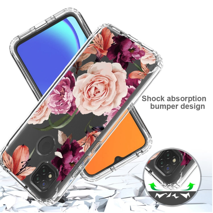 For Xiaomi Redmi 9C PC+TPU Transparent Painted Phone Case