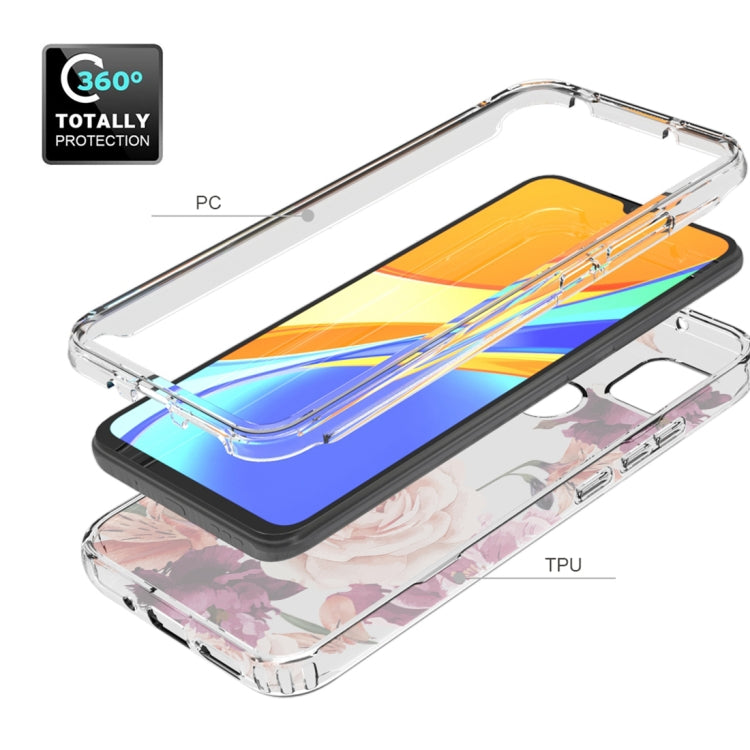 For Xiaomi Redmi 9C PC+TPU Transparent Painted Phone Case