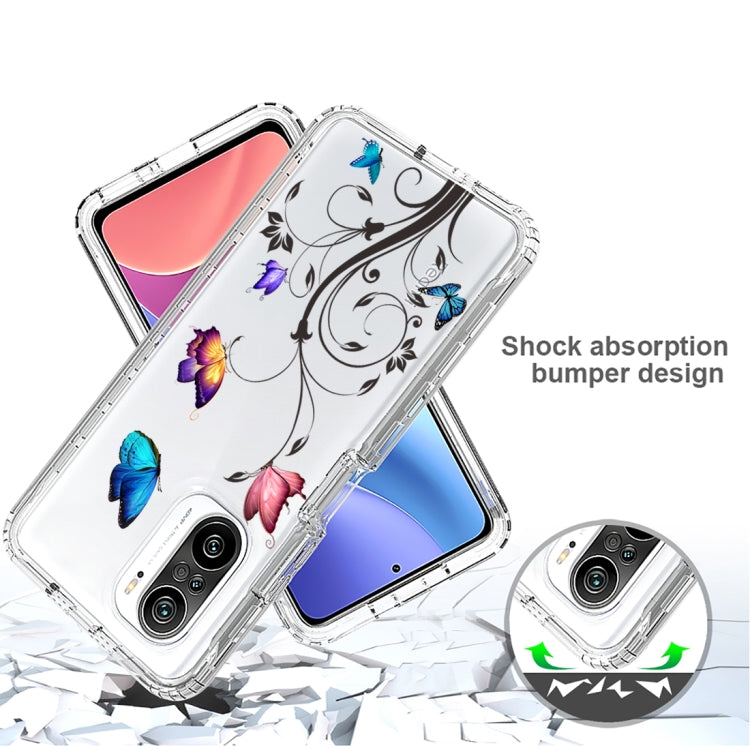 For Xiaomi Redmi K40 PC+TPU Transparent Painted Phone Case