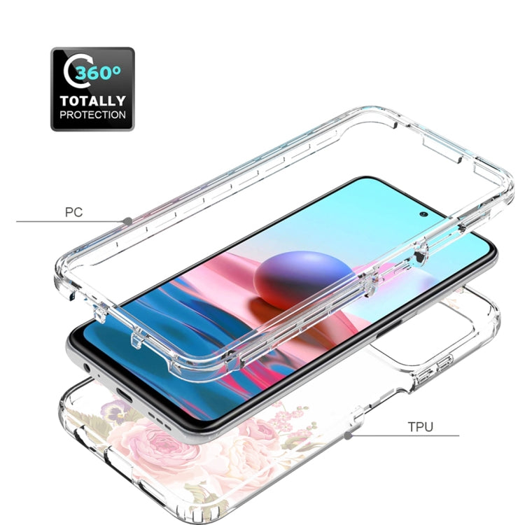 For Xiaomi Redmi Note 10 PC+TPU Transparent Painted Phone Case