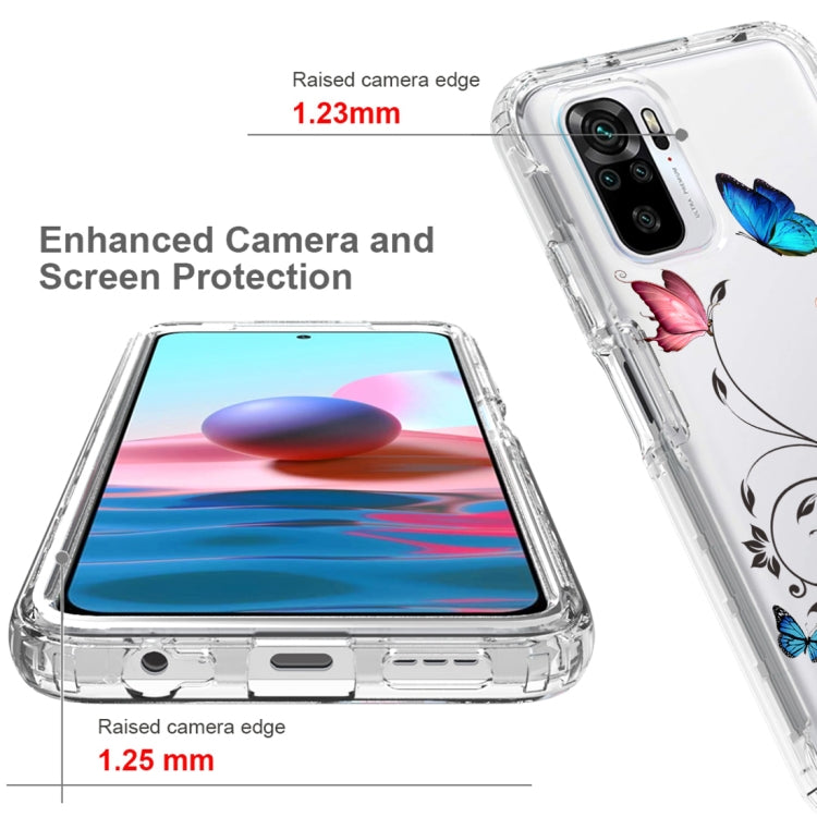 For Xiaomi Redmi Note 10 PC+TPU Transparent Painted Phone Case