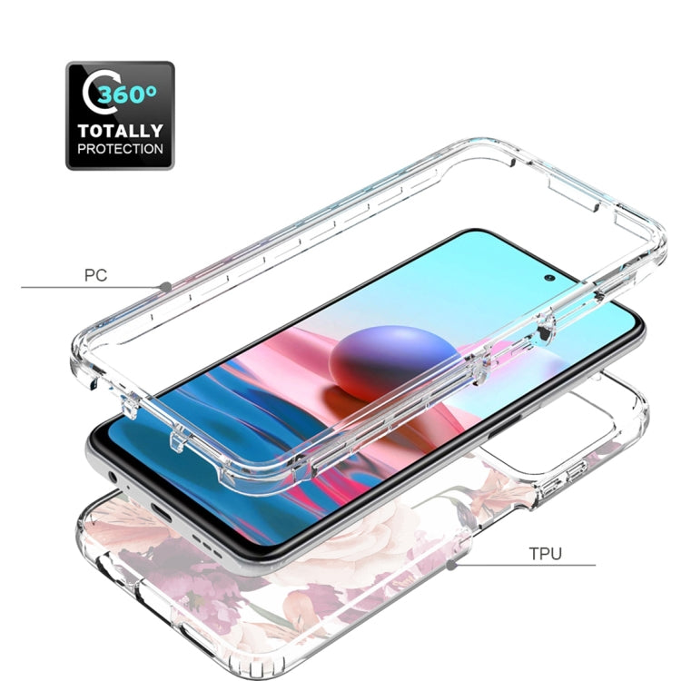 For Xiaomi Redmi Note 10 PC+TPU Transparent Painted Phone Case