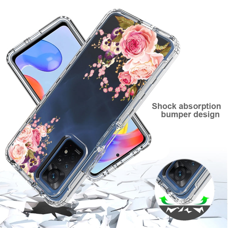 For Xiaomi Redmi Note 11 Pro PC+TPU Transparent Painted Phone Case