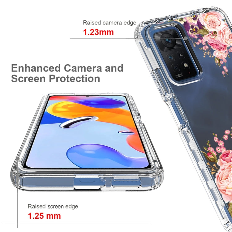 For Xiaomi Redmi Note 11 Pro PC+TPU Transparent Painted Phone Case