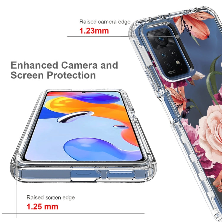 For Xiaomi Redmi Note 11 Pro PC+TPU Transparent Painted Phone Case