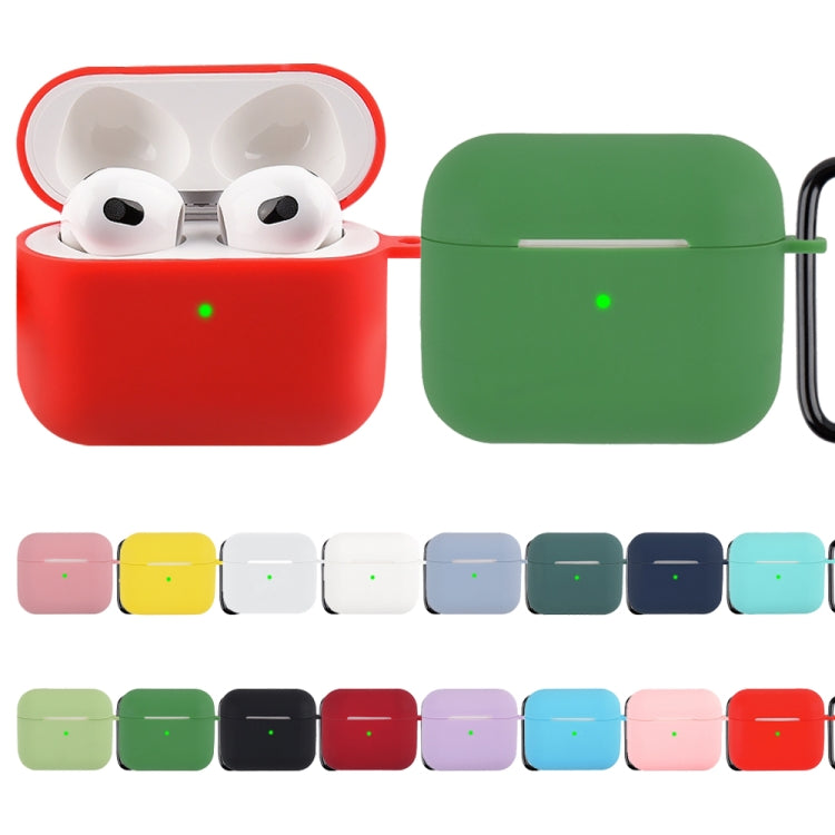 Wireless Earphone Silicone Protective Case with Carabiner For AirPods 3