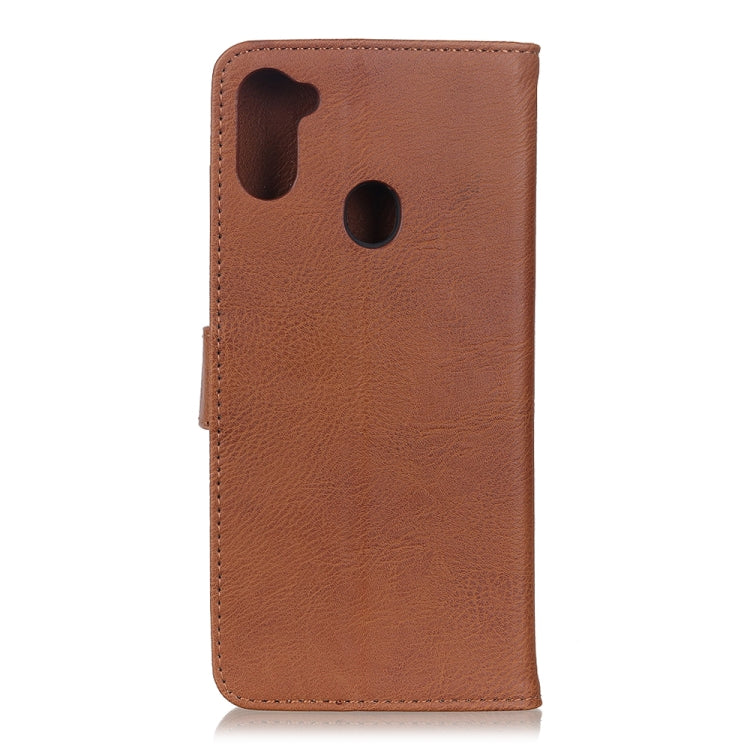 For Galaxy A11 Cowhide Texture Horizontal Flip Leather Case with Holder & Card Slots & Wallet