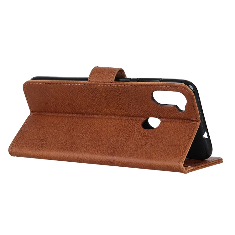 For Galaxy A11 Cowhide Texture Horizontal Flip Leather Case with Holder & Card Slots & Wallet