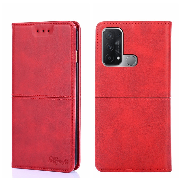 For OPPO Reno5 A Cow Texture Magnetic Horizontal Flip Leather Phone Case
