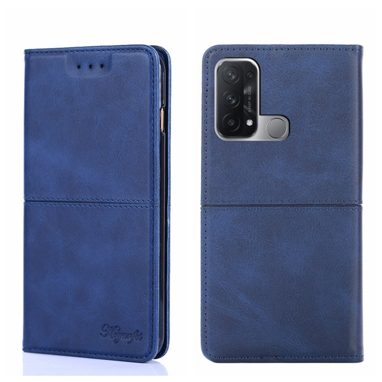 For OPPO Reno5 A Cow Texture Magnetic Horizontal Flip Leather Phone Case